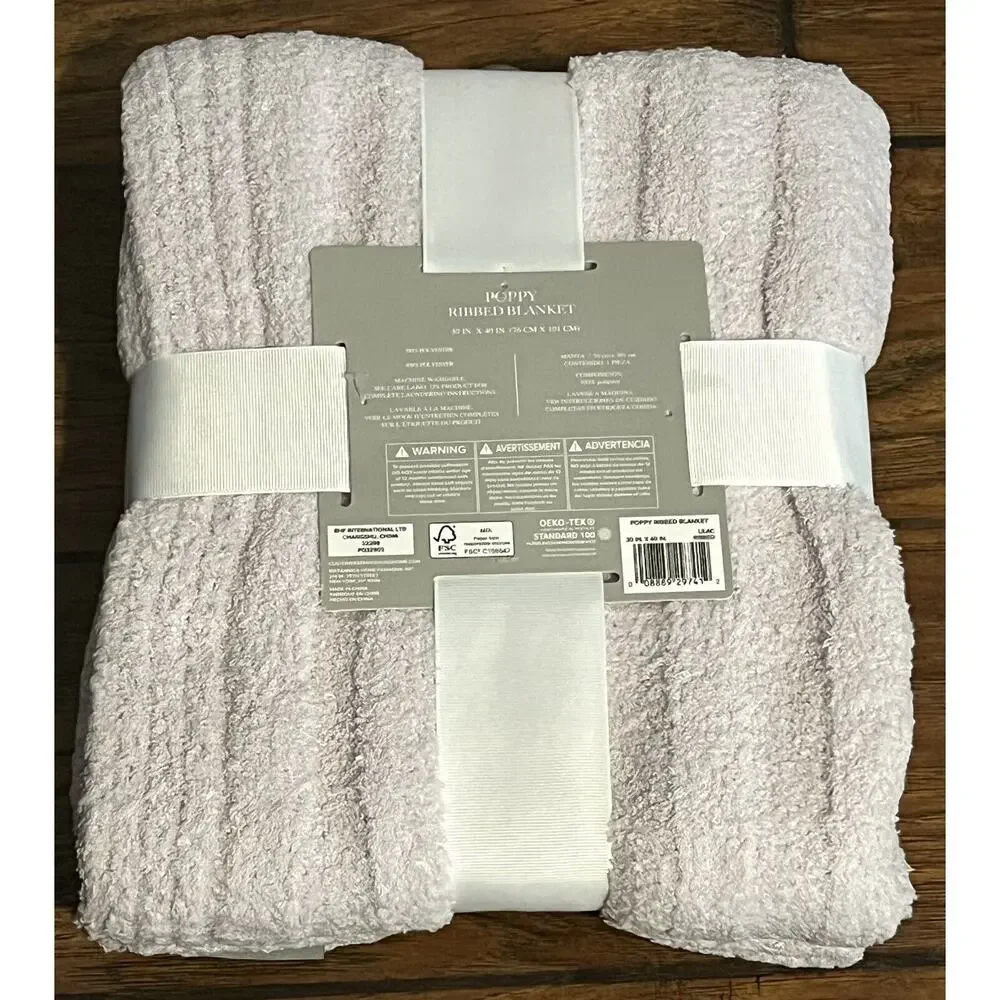 UGG Poppy Chenille Baby Blanket Size: 30” X 40” LILAC Lavender Light Purple NWT